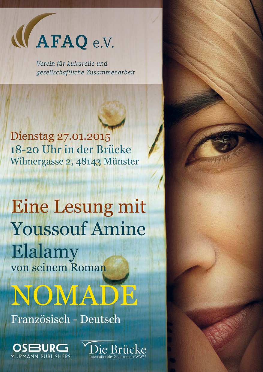 Literary reading with Youssouf Amine Elalamy of his novel NOMADE
