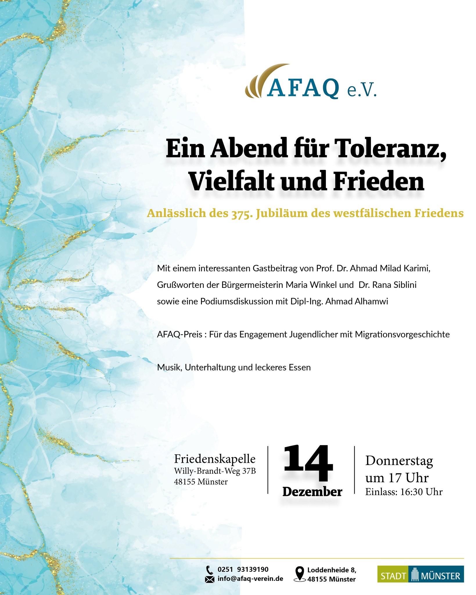 Ein Abend für Toleranz, Vielfalt und Frieden