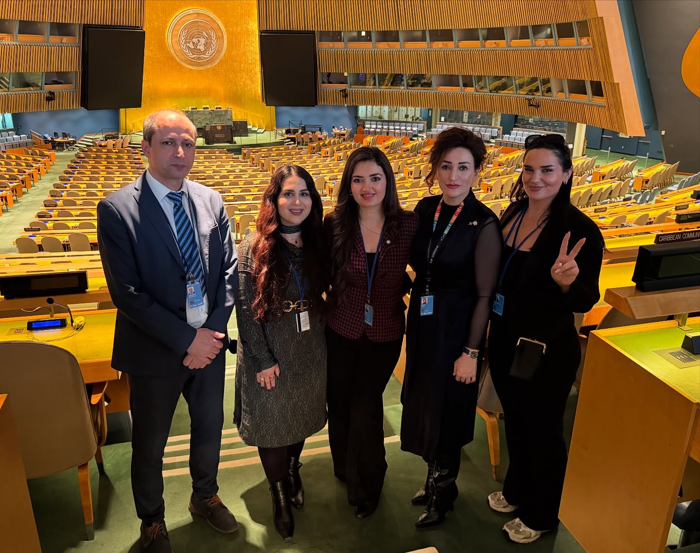 AFAQ-Mitglied Roudy Ali bei der CSW69 im UN-Hauptquartier in New York 487797941_18459814291077315_4884435090312554513_n