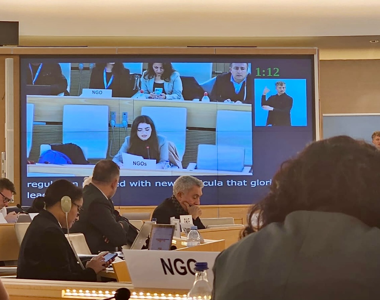 AFAQ-Mitglied Roudy Ali bei der CSW69 im UN-Hauptquartier in New York 488181926_18459814234077315_4811934142876195995_n